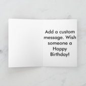 ハッピーバースデー手描きオオカミ カード (内部)