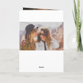 ハッピーバースデー手書きスクリプトフォト カード (裏面)