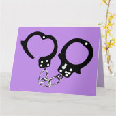 ハッピーバースデー手錠ラブ妻夫カード カード (黄色い花)