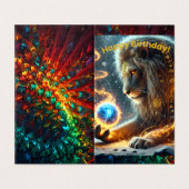 ハッピーバースデー折りカード (外部フラット)