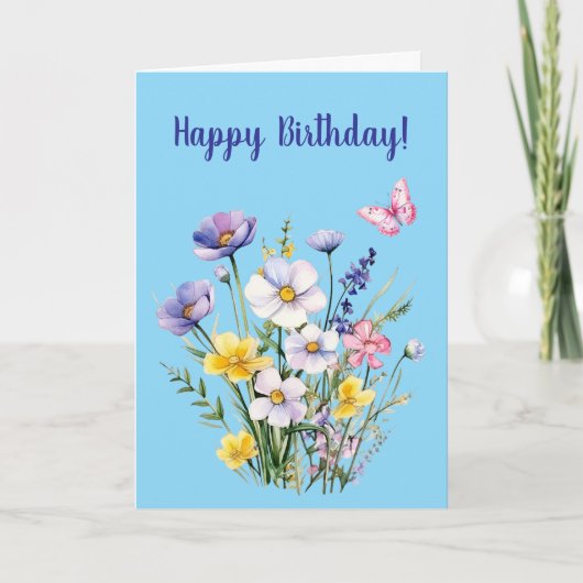 ハッピーバースデー折りカード カード (正面)