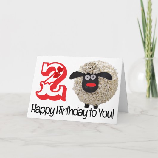 ハッピーバースデー折り畳みグリーティングカード カード (正面)