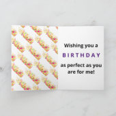 ハッピーバースデー折り畳みグリーティングカード カード (内部)