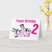 ハッピーバースデー折り畳みグリーティングカード カード (黄色い花)