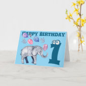 ハッピーバースデー折り畳みグリーティングカード カード (黄色い花)