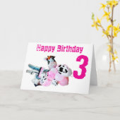 ハッピーバースデー折り畳みグリーティングカード カード (黄色い花)