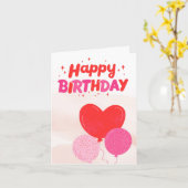 ハッピーバースデー折り畳みグリーティングカード カード (黄色い花)