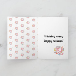 ハッピーバースデー折り畳みグリーティングカード カード