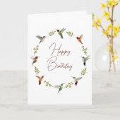 ハッピーバースデー折り畳みグリーティングカード カード (黄色い花)