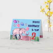 ハッピーバースデー折り畳みグリーティングカード カード (黄色い花)