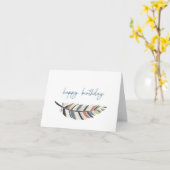 ハッピーバースデー折り畳みグリーティングカード カード (黄色い花)