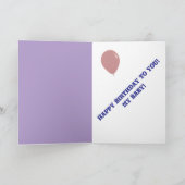 ハッピーバースデー折り畳みグリーティングカード カード (内部)