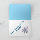 ハッピーバースデー折り畳みグリーティングカード カード (内部)