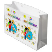 ハッピーバースデー抱き枕アフリカボーイ ラージペーパーバッグ (裏面アングル)