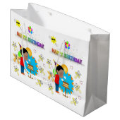 ハッピーバースデー抱き枕アフリカボーイ ラージペーパーバッグ (正面アングル)