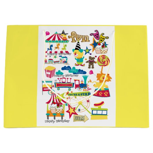 ハッピーバースデー抱き枕カーニバル回路 ラージペーパーバッグ (正面)