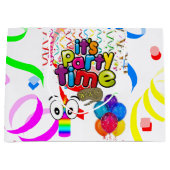 ハッピーバースデー抱き枕パーティー時間 ラージペーパーバッグ (正面)