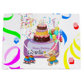 ハッピーバースデー抱き枕ヒポタムス ラージペーパーバッグ (正面)