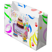 ハッピーバースデー抱き枕ヒポタムス ラージペーパーバッグ (正面アングル)