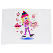 ハッピーバースデー抱き枕ワッキー少女 ラージペーパーバッグ (正面)