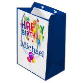 ハッピーバースデー抱き枕受信者名の追加 ミディアムペーパーバッグ (裏面アングル)