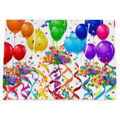 ハッピーバースデー抱き枕紙吹雪バルーン ラージペーパーバッグ (正面)