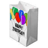 ハッピーバースデー抱き枕（色気球） ミディアムペーパーバッグ (正面アングル)