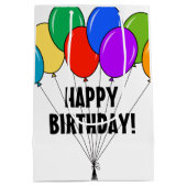ハッピーバースデー抱き枕（色気球） ミディアムペーパーバッグ (裏面)