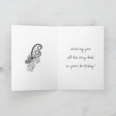 ハッピーバースデー抽象芸術ドールカード カード (内部)