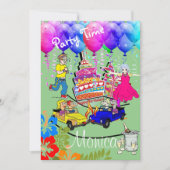 ハッピーバースデー招待状オーバーザヒル 招待状 (正面)