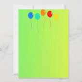 ハッピーバースデー招待状カード 招待状 (裏面)