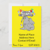 ハッピーバースデー招待状シールバルーン 招待状 (裏面)