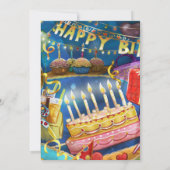 ハッピーバースデー招待状パーティー 招待状 (裏面)