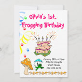 ハッピーバースデー招待状フロギングファーストワイルドワン 招待状 (裏面)