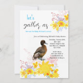 ハッピーバースデー招待状ベビーダックフローラ 招待状 (裏面)