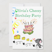 ハッピーバースデー招待状ムーセイチーシーパーティー 招待状 (正面)