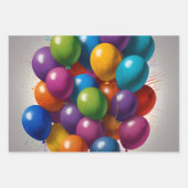 ハッピーバースデー招待状 ラッピングペーパーシート (正面)