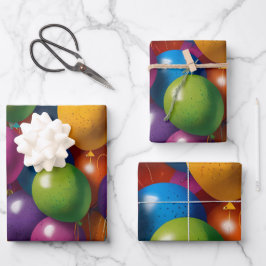 ハッピーバースデー招待状 ラッピングペーパーシート