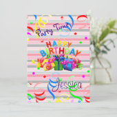 ハッピーバースデー招待状 招待状 (スタンド正面)