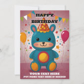 ハッピーバースデー招待状 招待状 (正面)