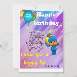 ハッピーバースデー招待状 招待状