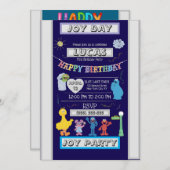 ハッピーバースデー招待状 招待状 (正面/裏面)