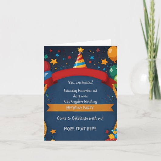 ハッピーバースデー招待状 招待状 (正面)