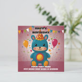 ハッピーバースデー招待状 招待状 (スタンド正面)