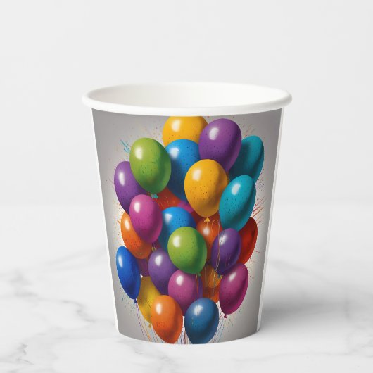 ハッピーバースデー招待状 紙コップ (裏面)