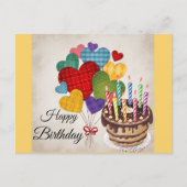 ハッピーバースデー挨拶 ポストカード (正面)
