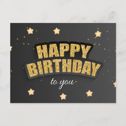 ハッピーバースデー挨拶 ポストカード (正面)