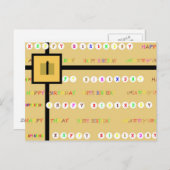 ハッピーバースデー提示カード ポストカード (正面/裏面)