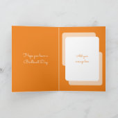 ハッピーバースデー撮る簡単猫フォトオレンジ カード (内部)