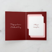 ハッピーバースデー撮る簡単猫フォトブルゴーニュ カード (内部)